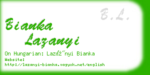 bianka lazanyi business card